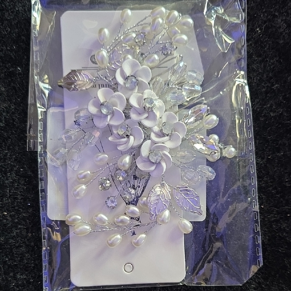Unicra Silver Leaf Hair Comb